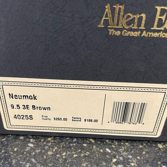 Allen Edmonds NEUMONK Brown Brogue Wingtip Oxfords. Size 9.5 (3E). - Picture 11 of 11